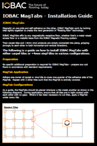 IOBAC Magnetic Flooring - IOBAC MagTabs Installation Guide