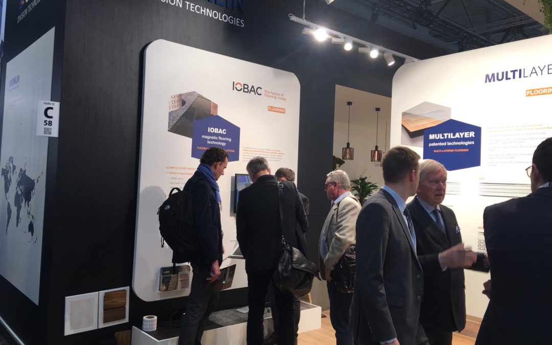 IOBAC magnetic flooring – Domotex stand Jan 2020