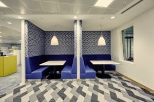 IOBAC magnetic flooring - flexible, modular, sustainable flooring for office and workplace, workspace design