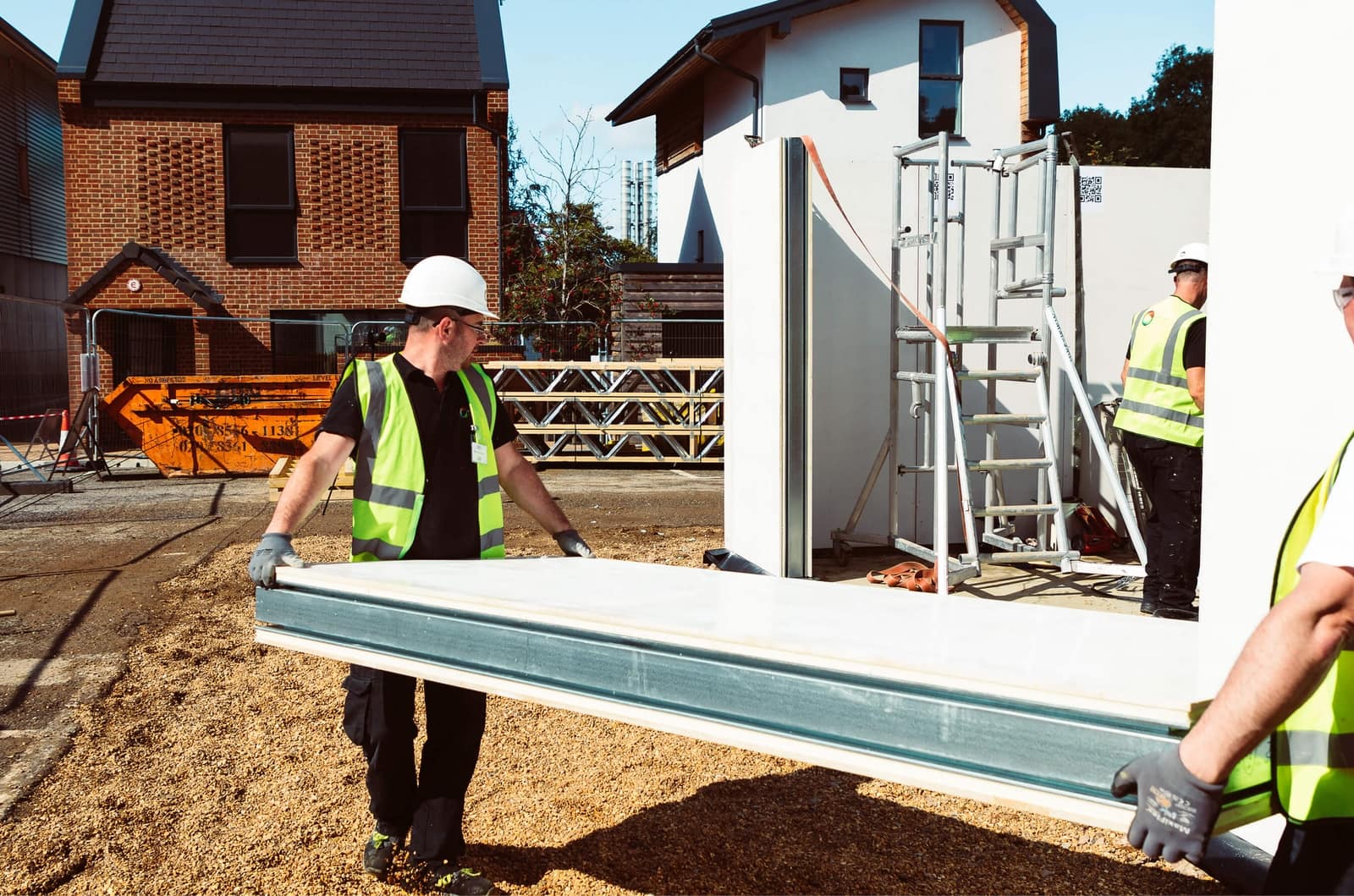 Modular construction adhesive-free flooring