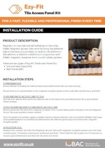 Ezy-Fit Tile Access Panel Installation Guide