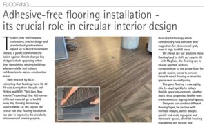 Refurb Projects article on adhesive-free flooring