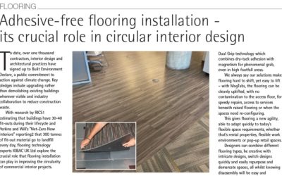 IN THE NEWS: Adhesive-free flooring installation – its crucial role in circular interior design