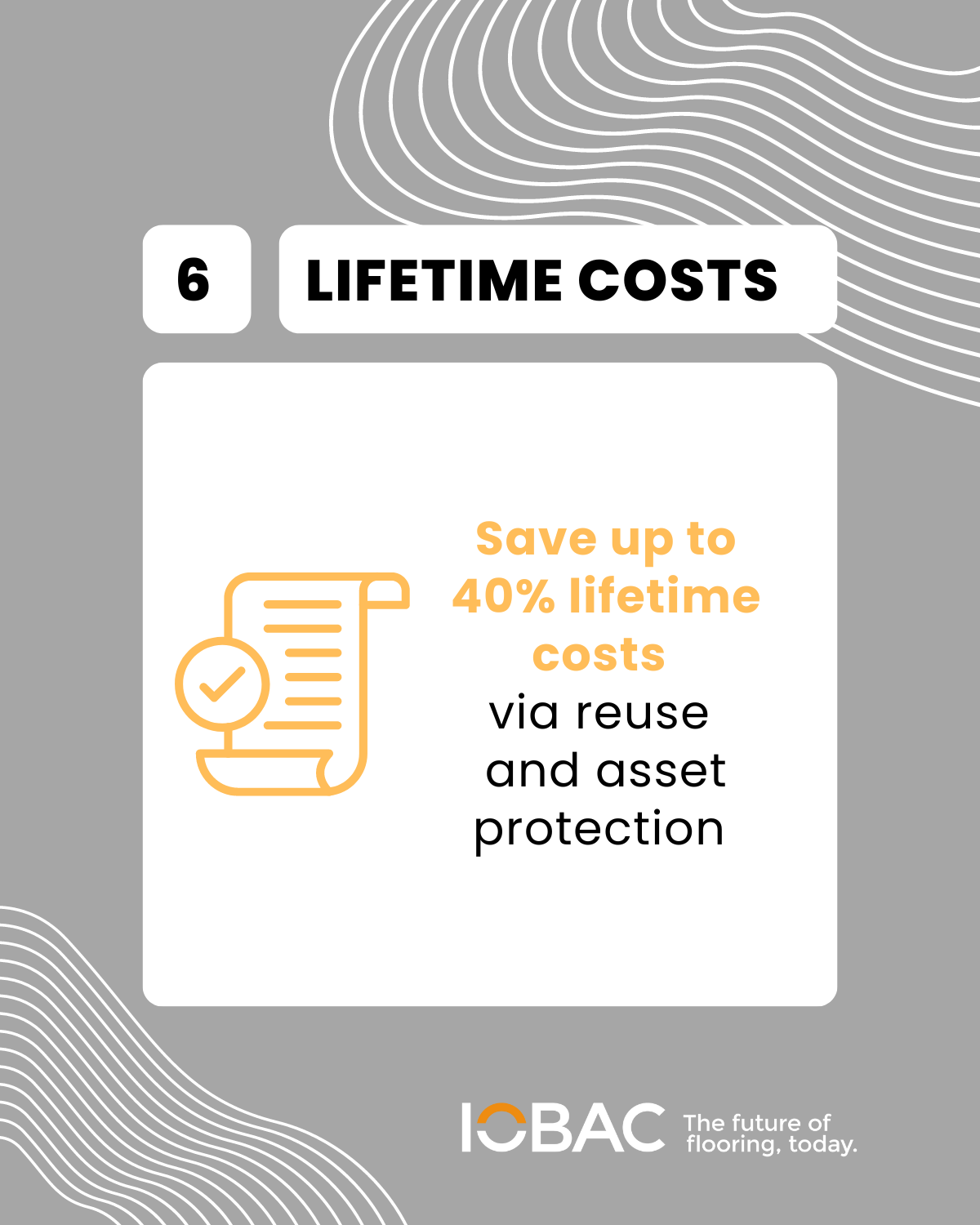 Reasons to Specify Adhesive-free Flooring - Lifetime costs
