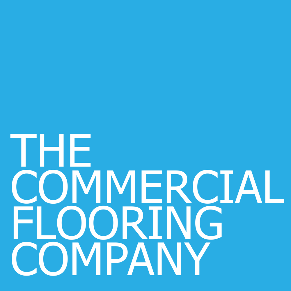 The Commercial Flooring Company logo - blue box with white writing